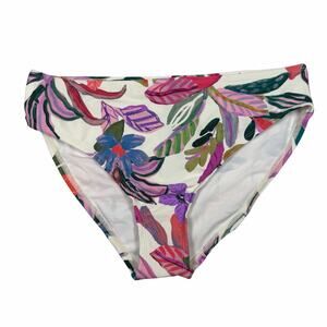 Mynah Bikini Bottom Women's Size Large Multicolor Tropical High Leg Medium Cover
